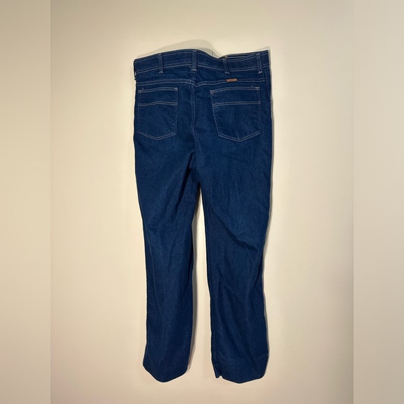 Vintage 70’s Wrangler dark wash denim blue jeans made in USA - Picture 3 of 9